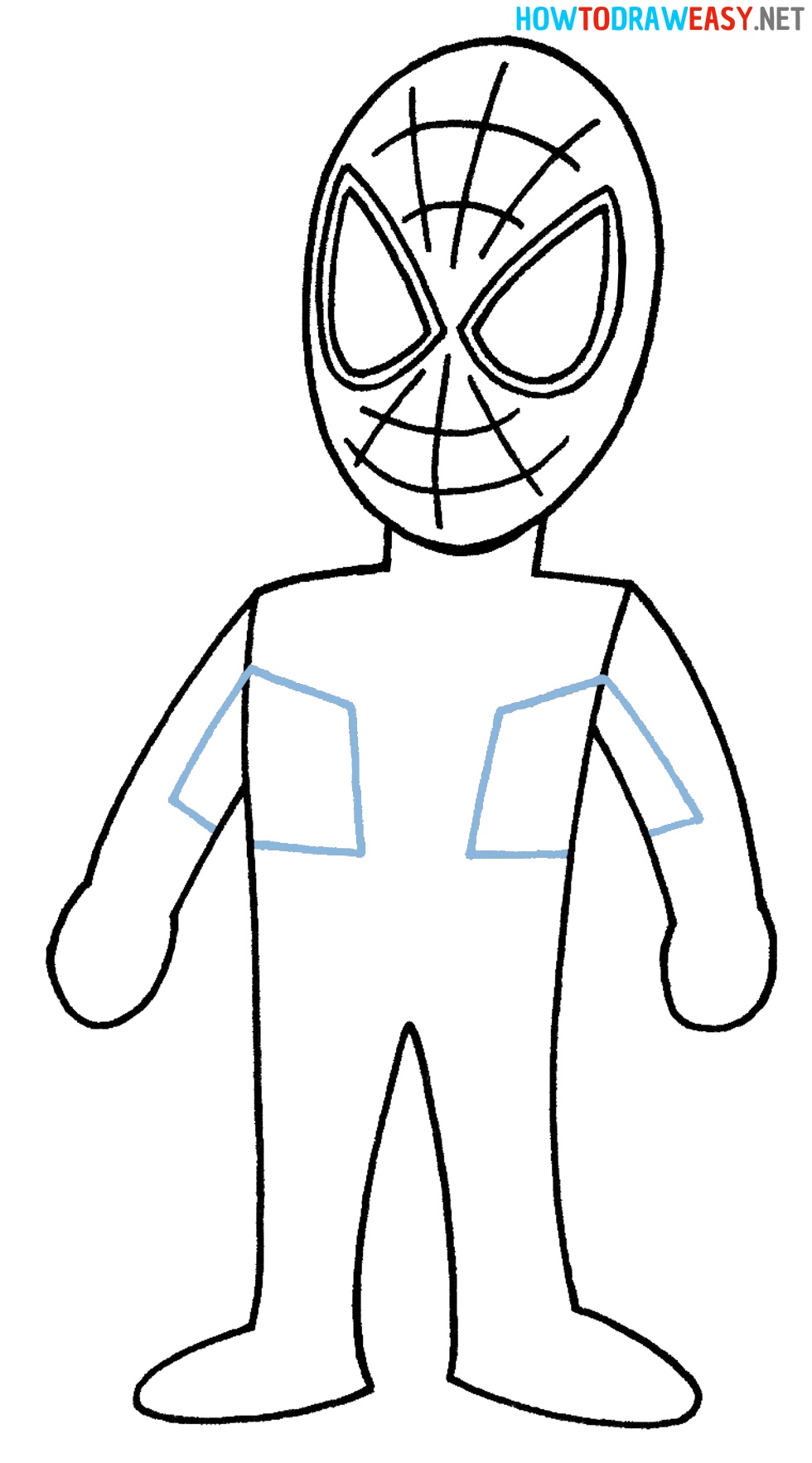 Simple Spiderman Drawing Tutorial