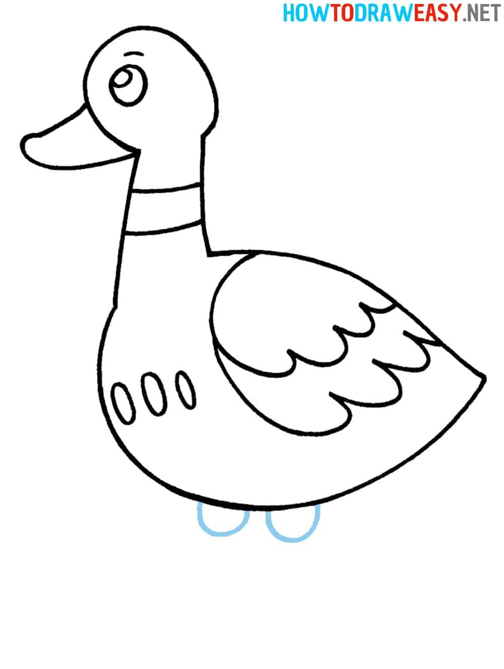 Duck Drawing Easy