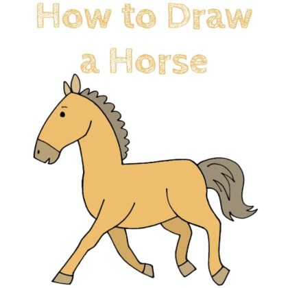 Easy Step by Step How to Draw a Horse