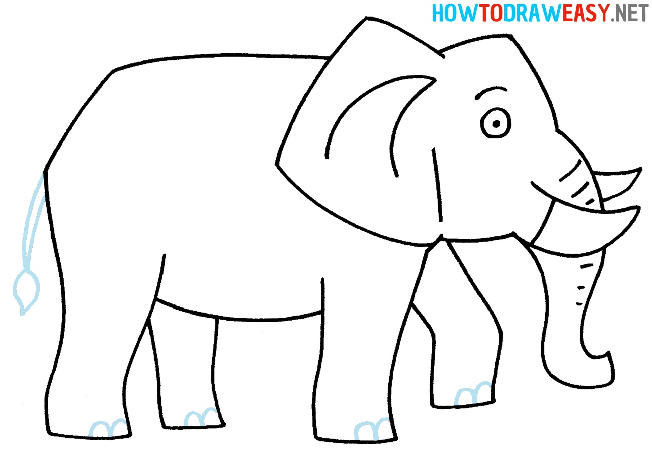 Elephant How to Draw Easy