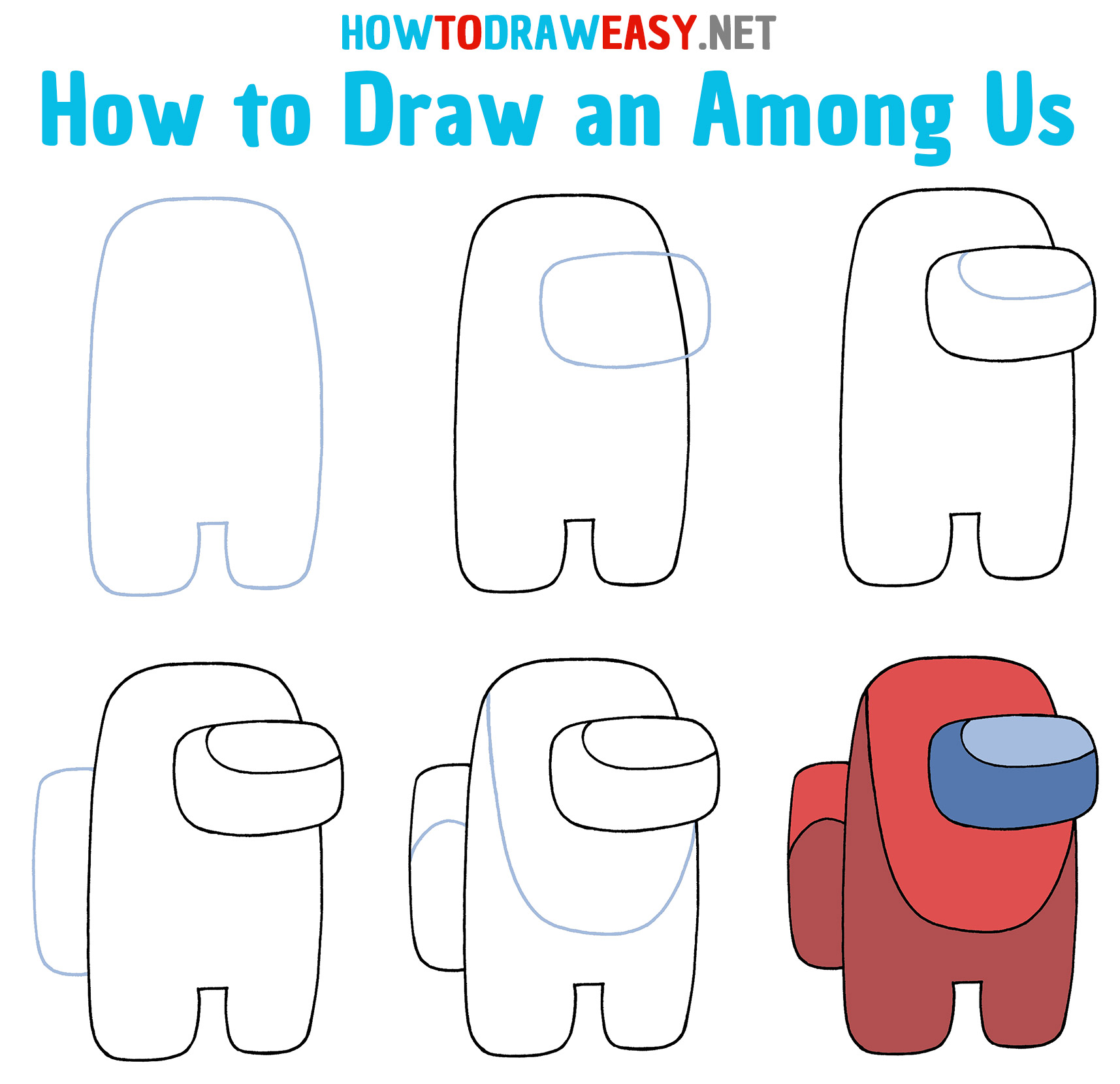 How to Draw Among Us Step by Step