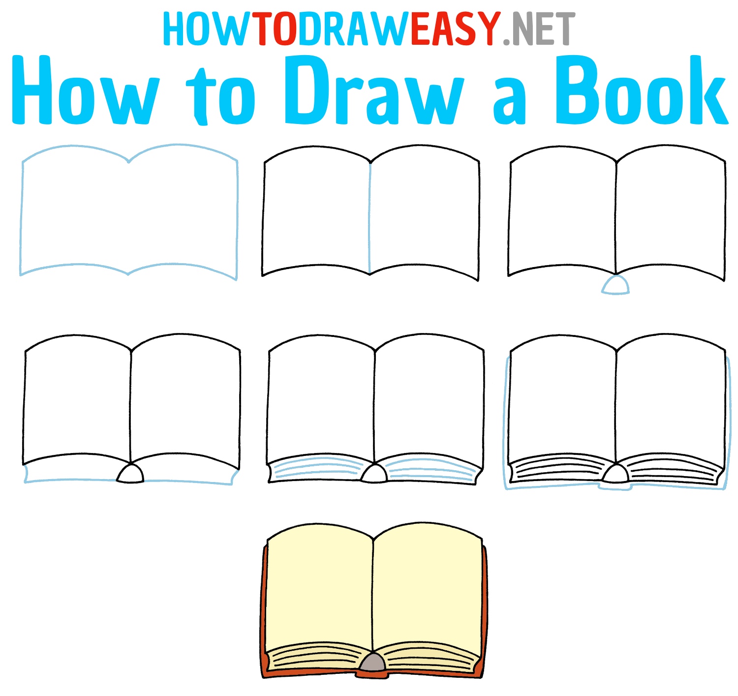 How to Draw a Book Step by Step