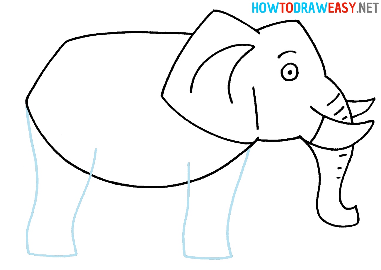 How to Draw a Cute Elephant