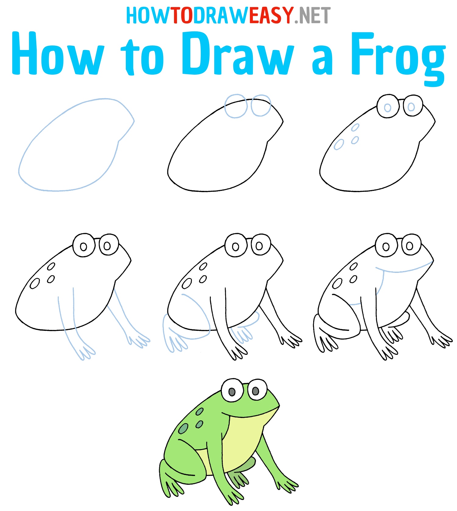 How to Draw a Frog Step by Step