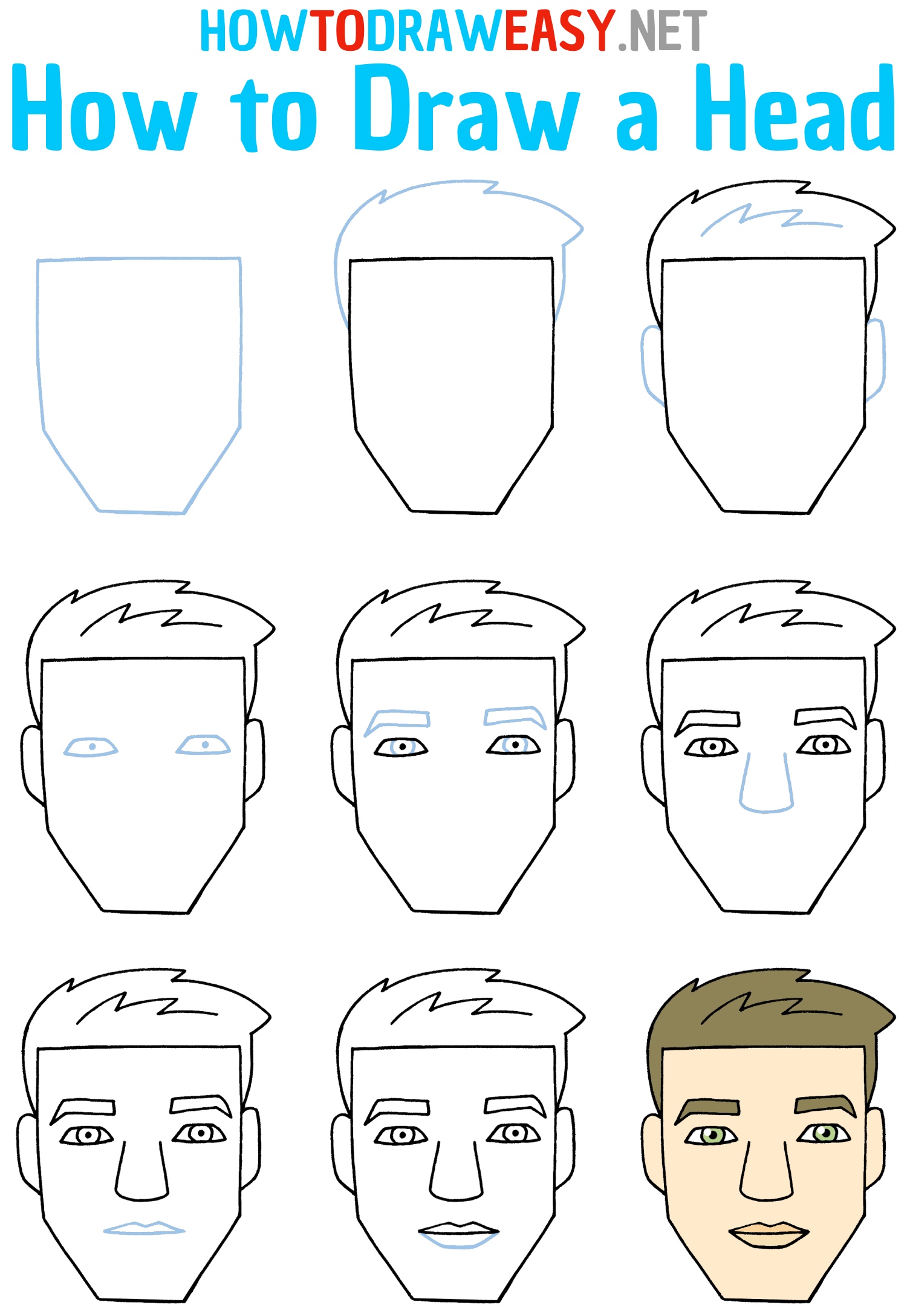 How to Draw a Head Step by Step