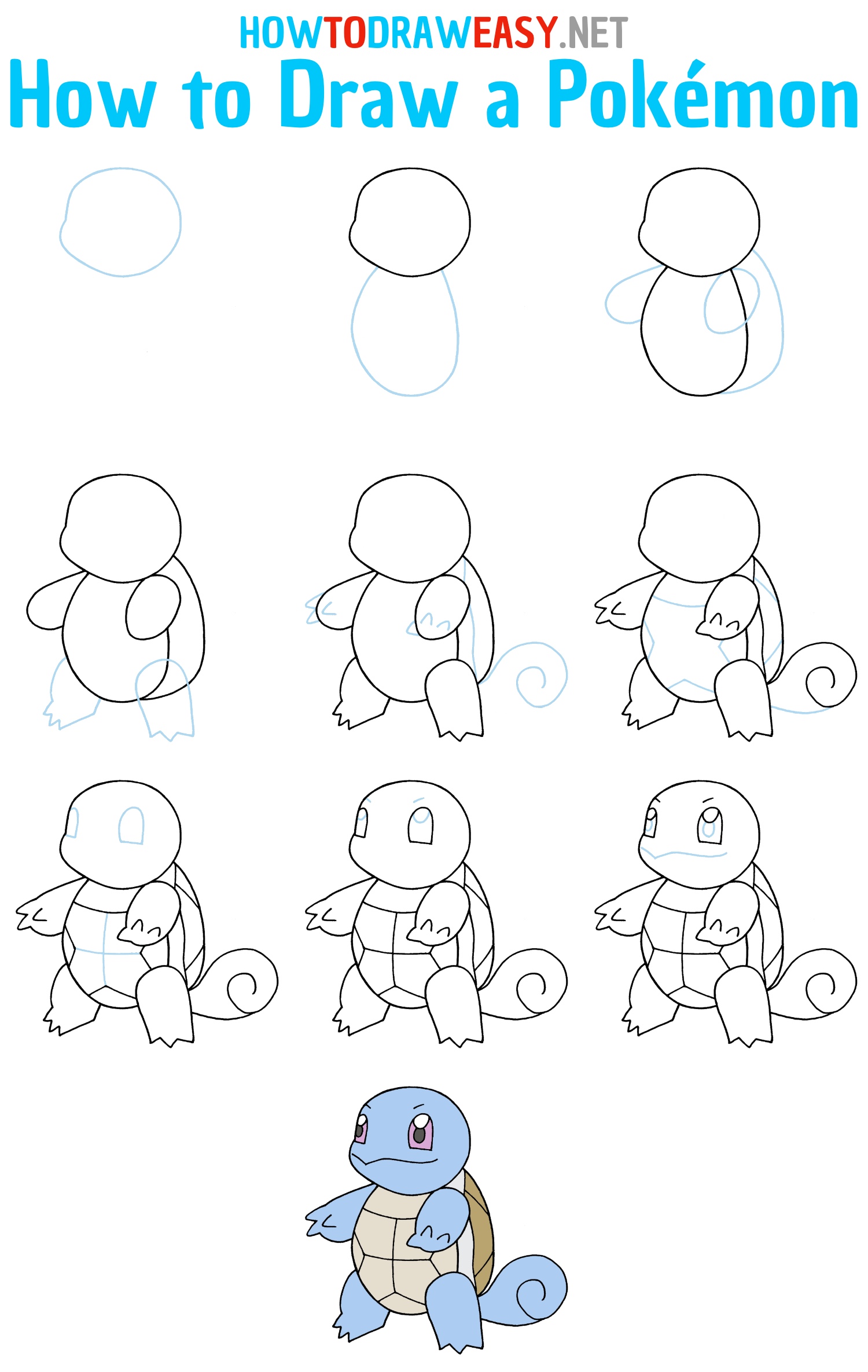 How to Draw a Pokemon Step by Step