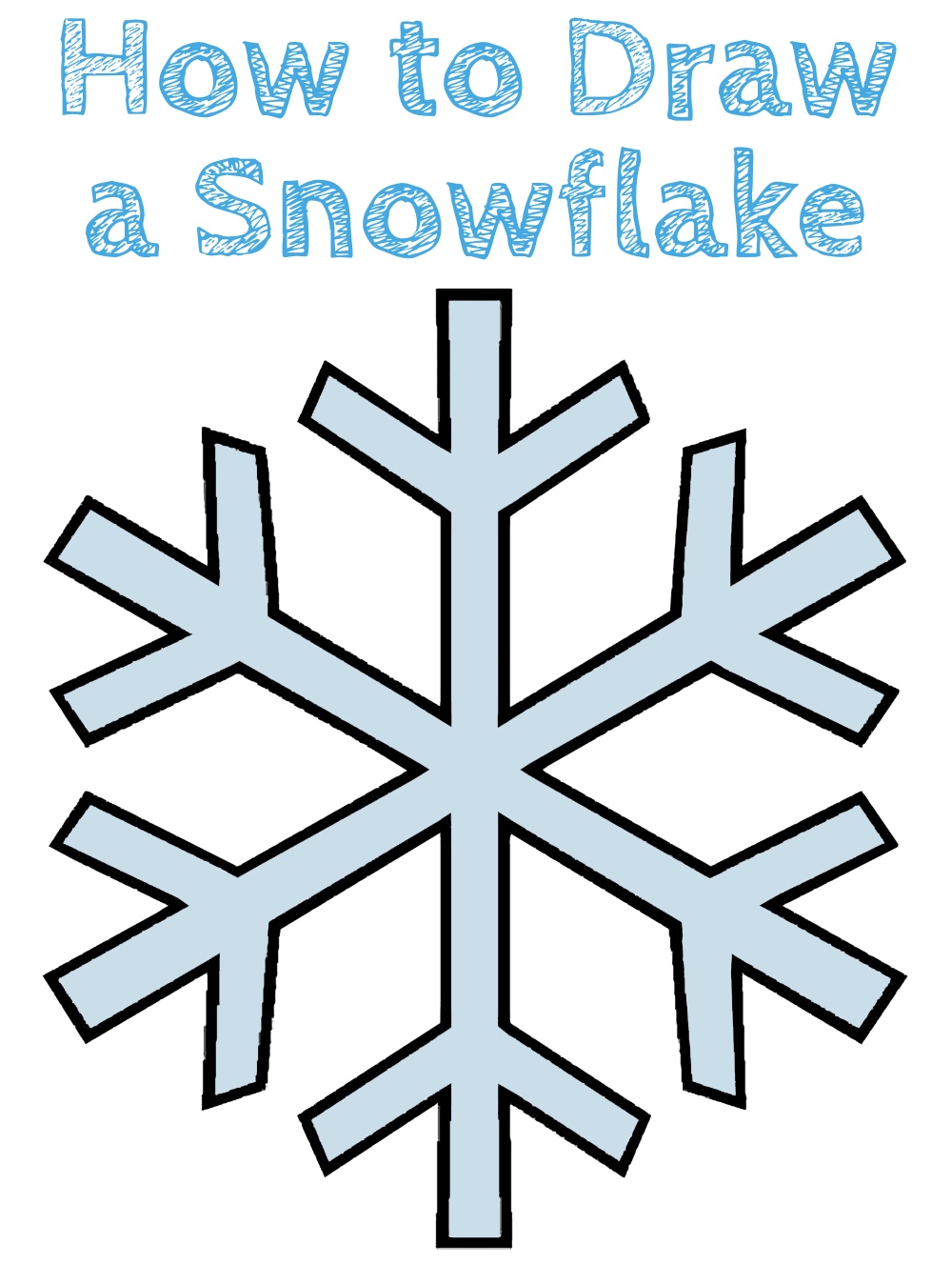 How to Draw a Simple Snowflake