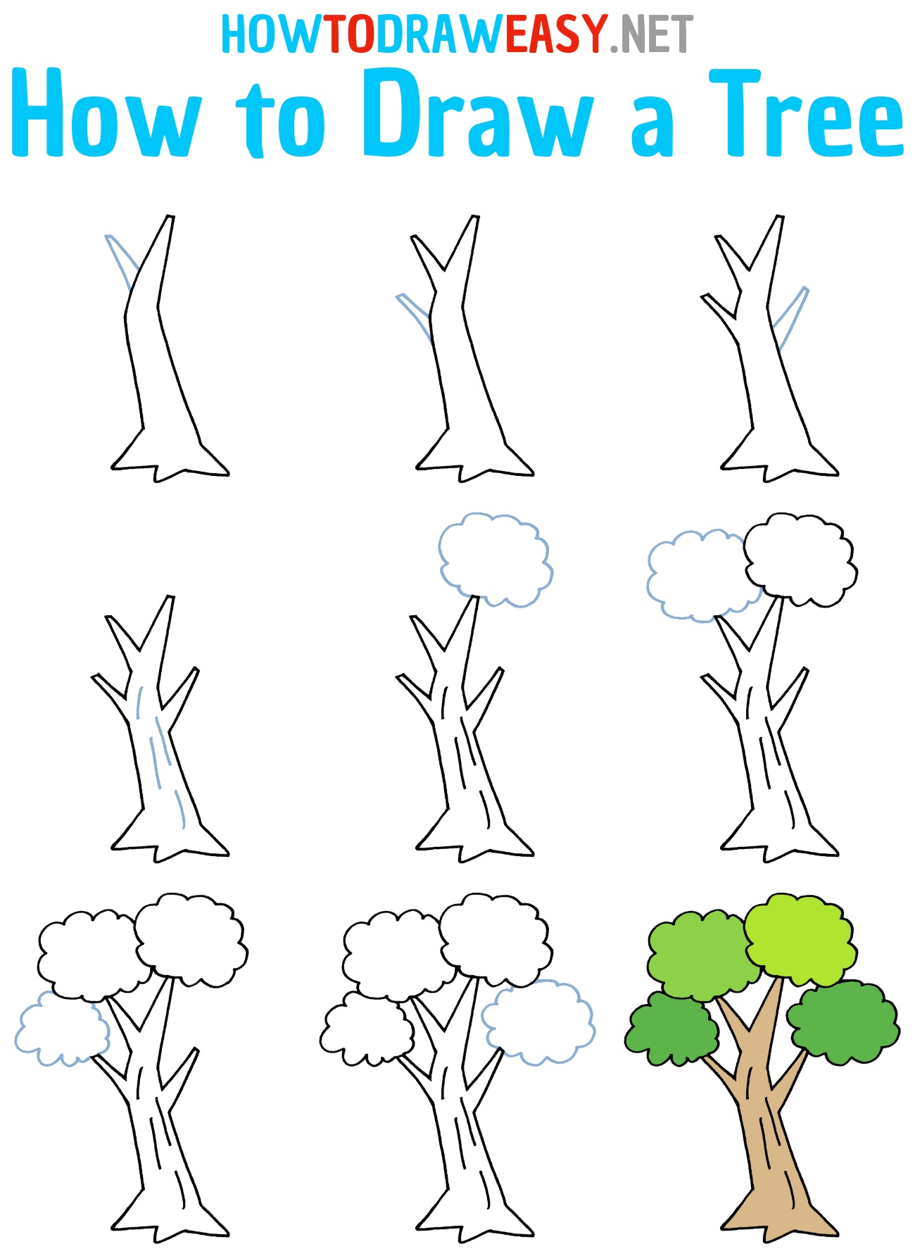 How to Draw a Tree Step by Step
