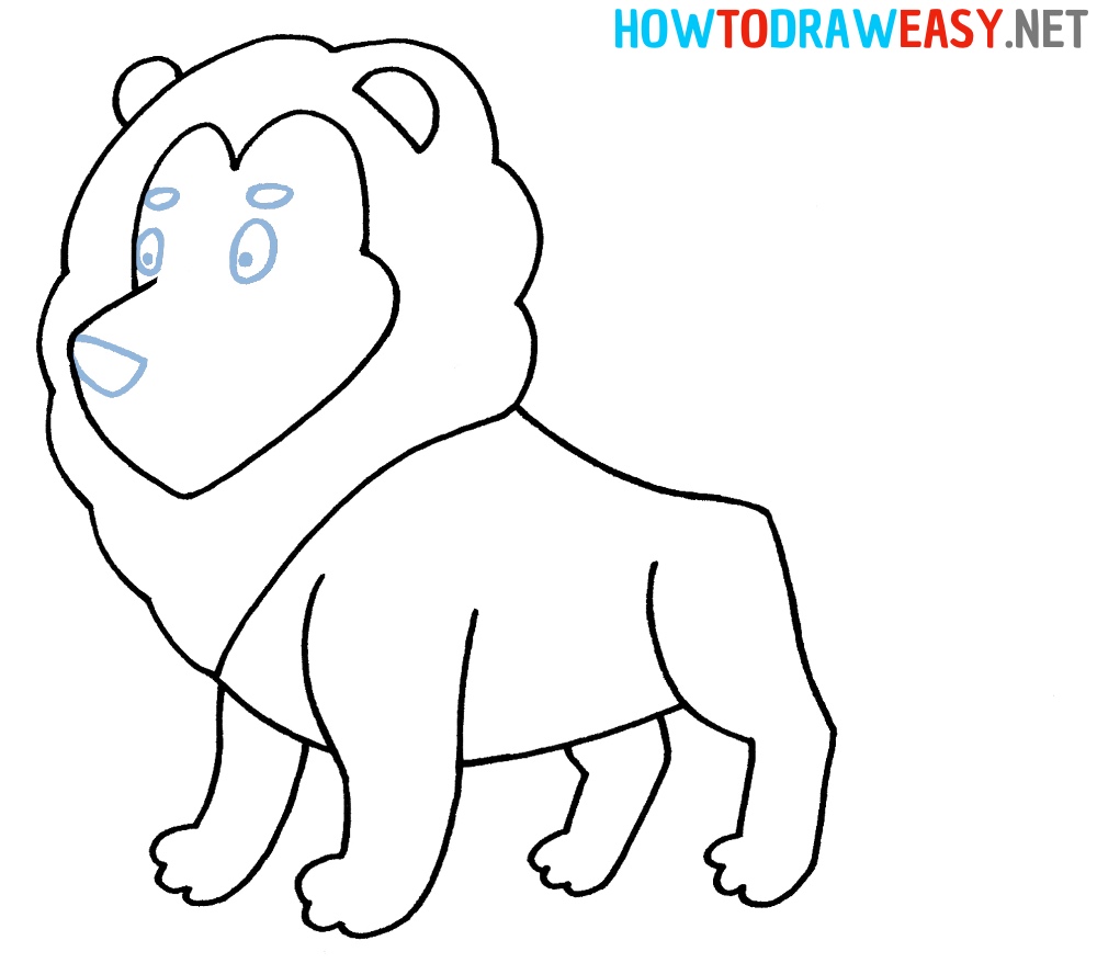 Lion Drawing for Kids