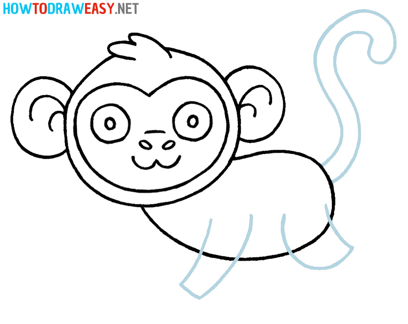 Monkey Easy Drawing