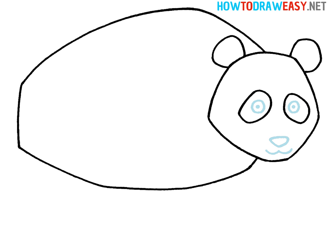 Panda Face Draw