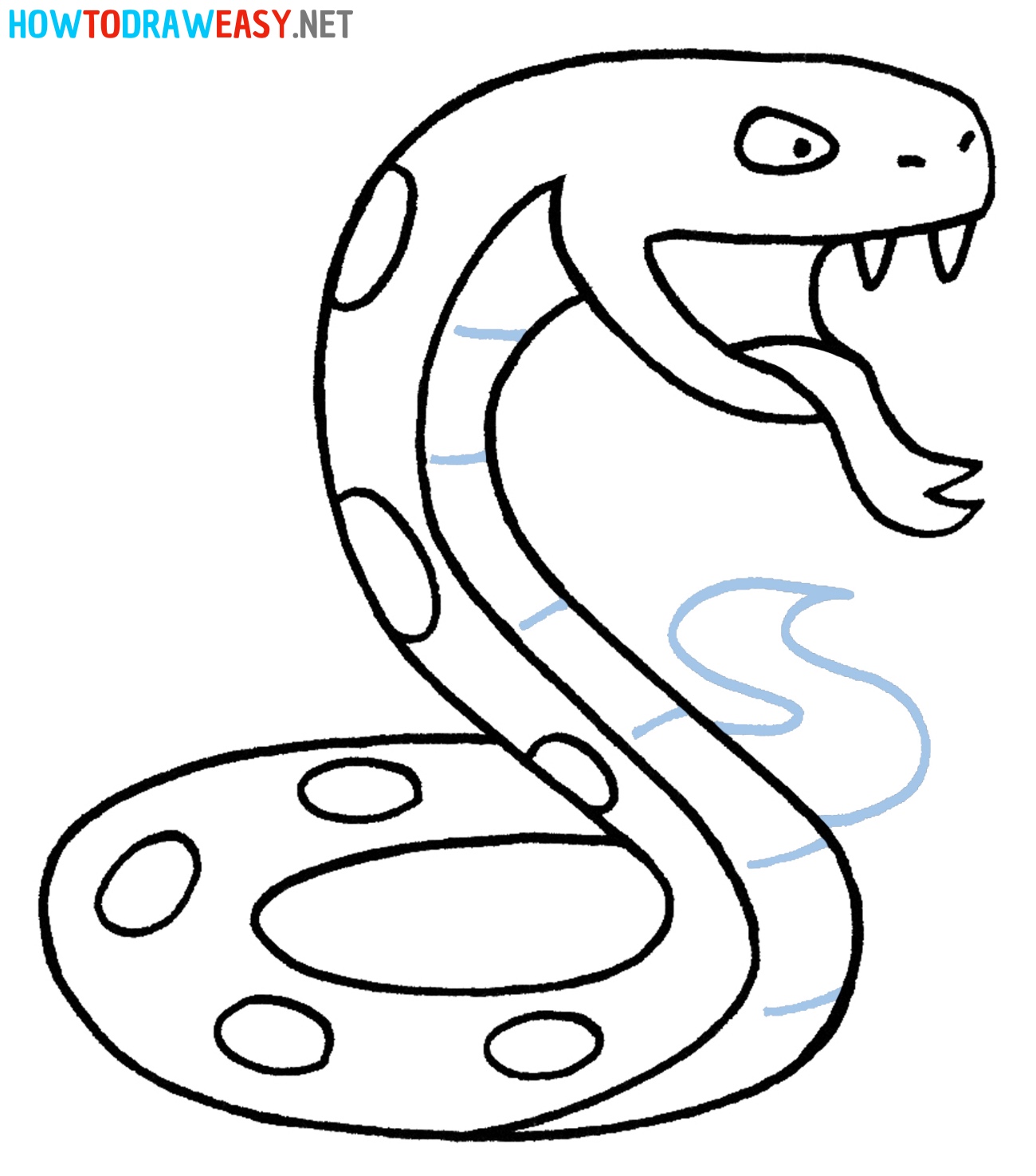Snake How to Draw Easy