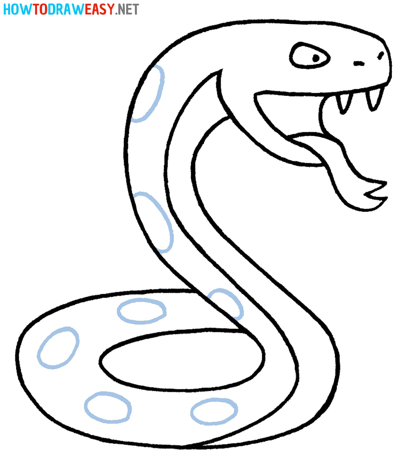 Snake How to Draw Simple