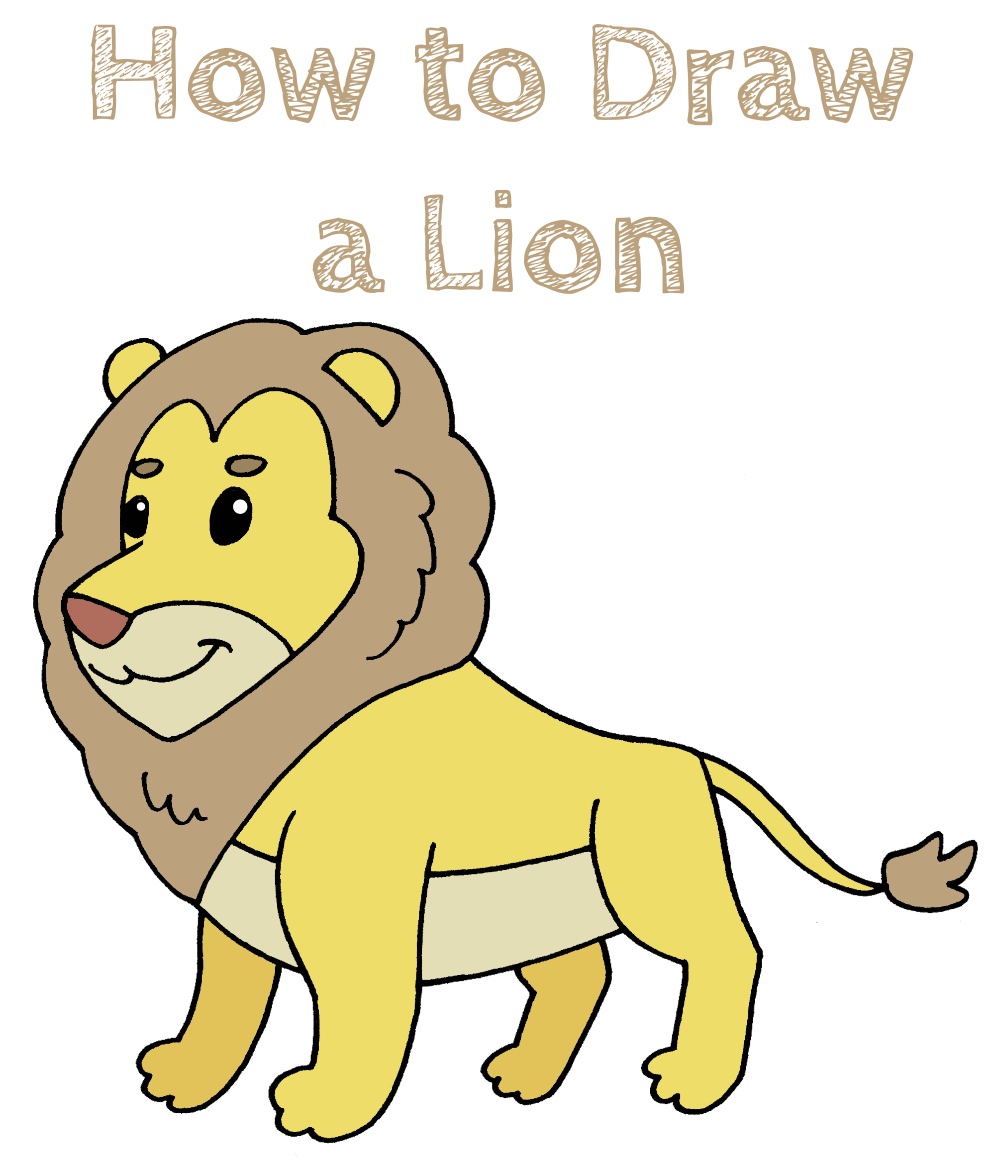 Step by Step How to Draw a Lion