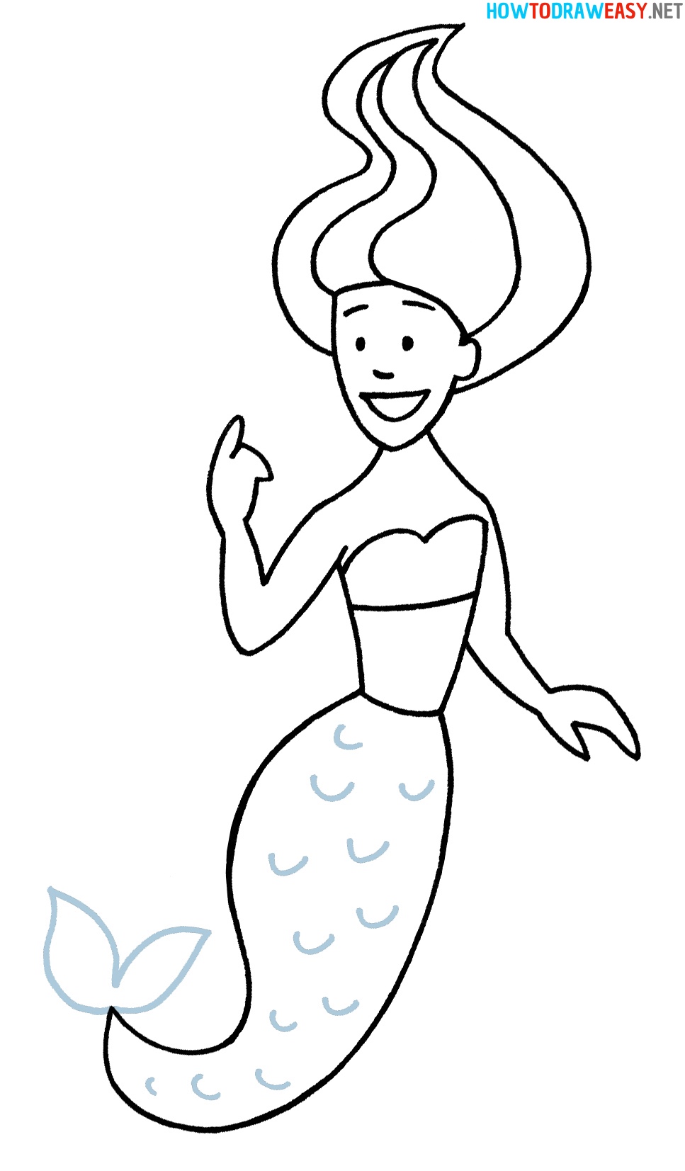 How to Draw a Mermaid 9