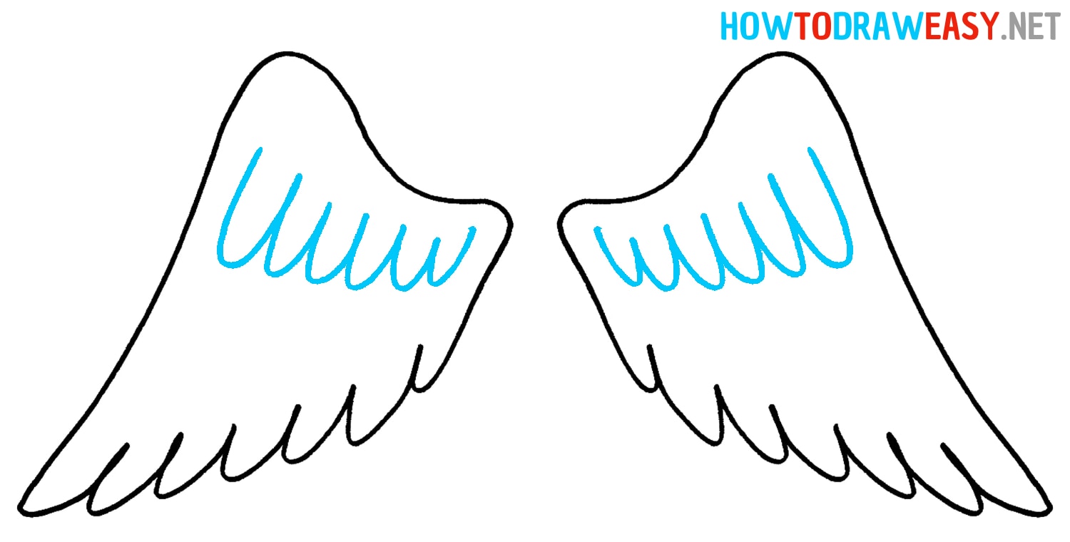 Angel Wings Drawing Easy