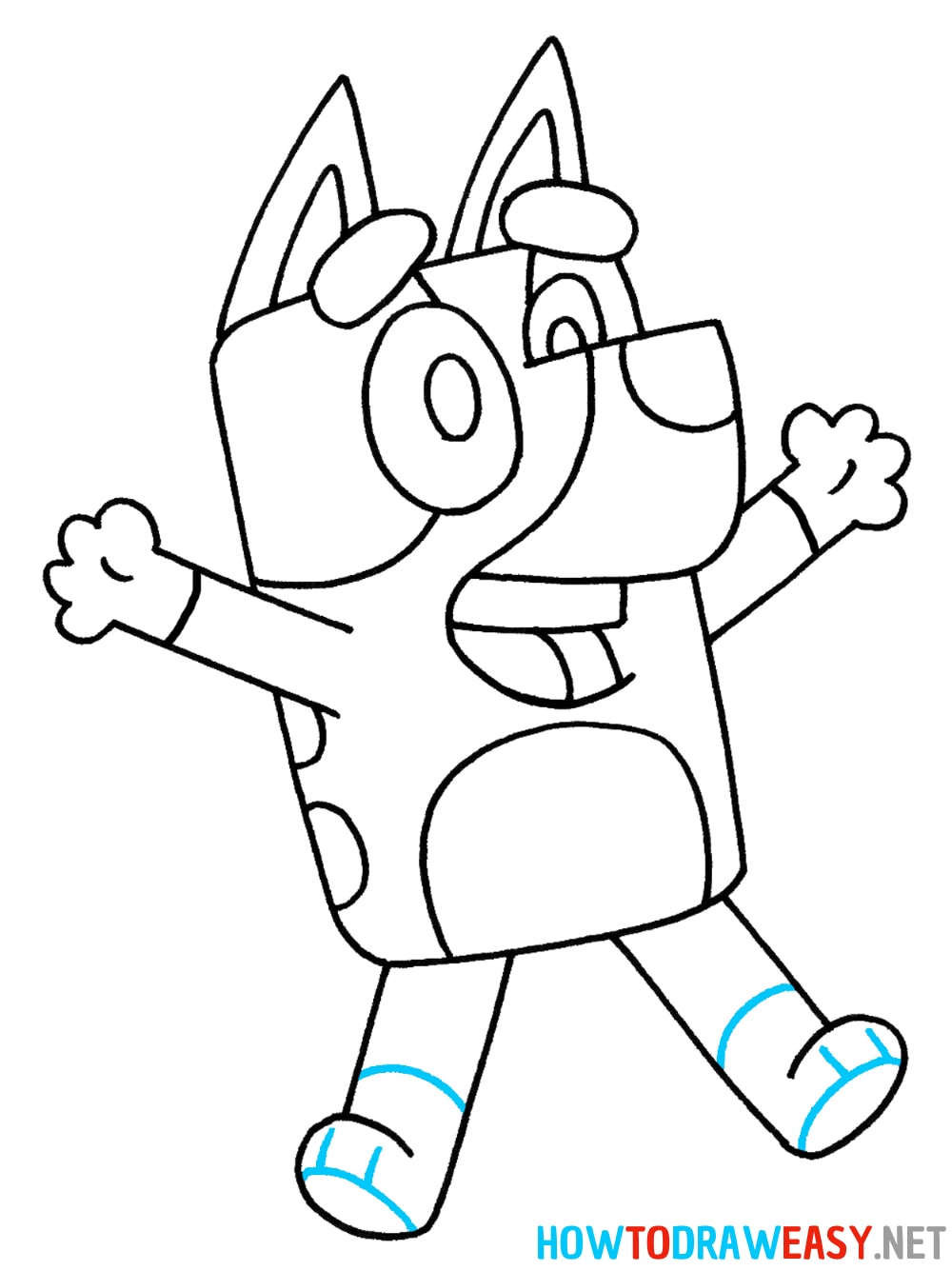 Bluey Drawing for Kids