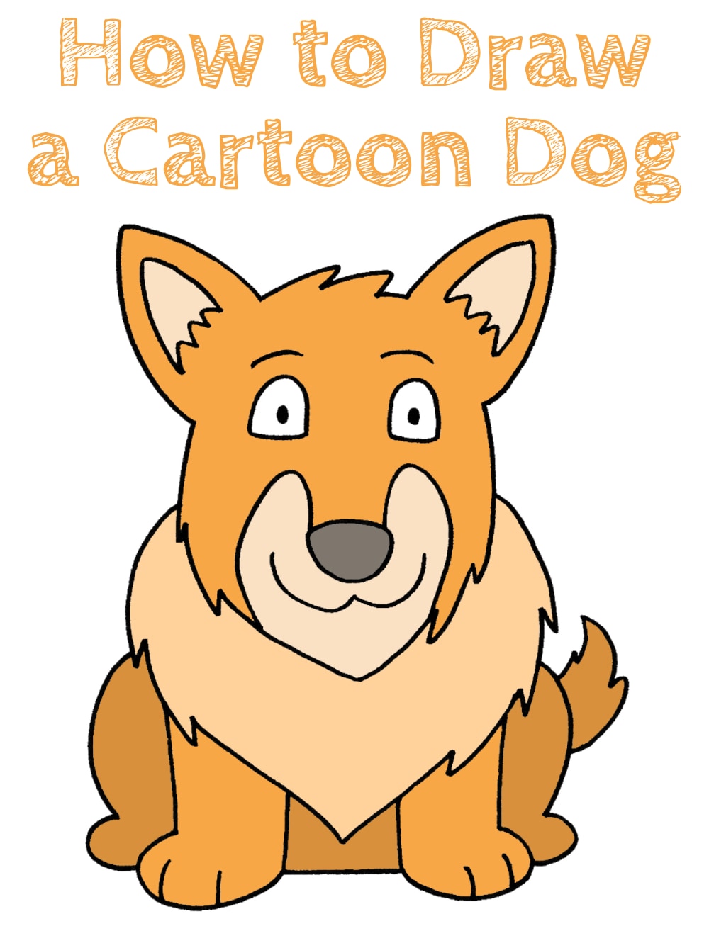 Cartoon Dog Easy Drawing