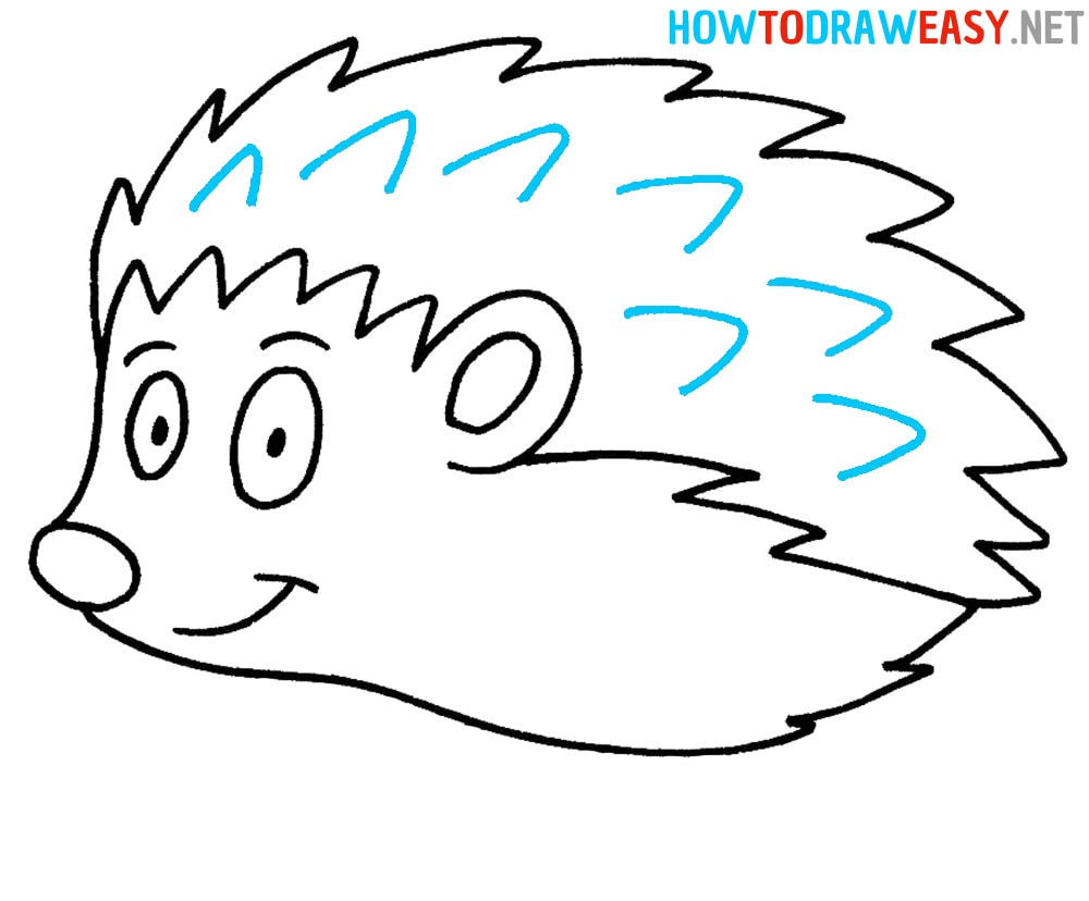 Cute Hedgehog Drawing Easy
