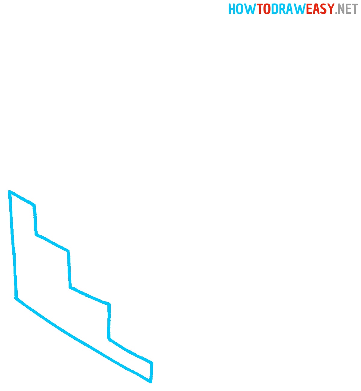 Drawing 3D Stairs Easy