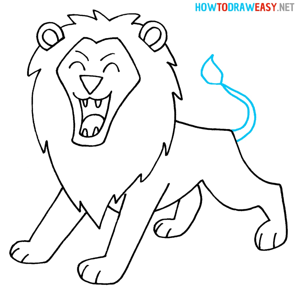 Easy Lion Drawing