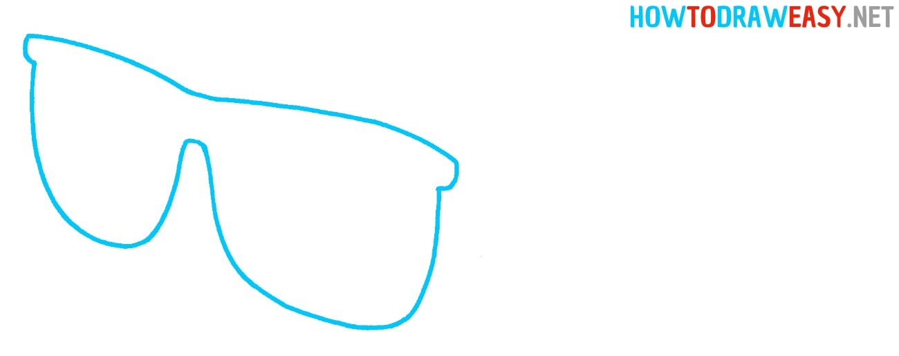 Glasses Outline Drawing