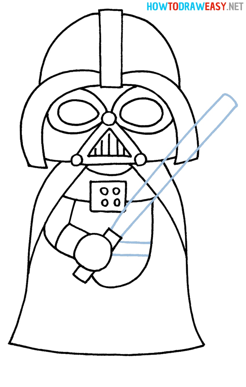 How to Draw Darth Vader Lightsaber