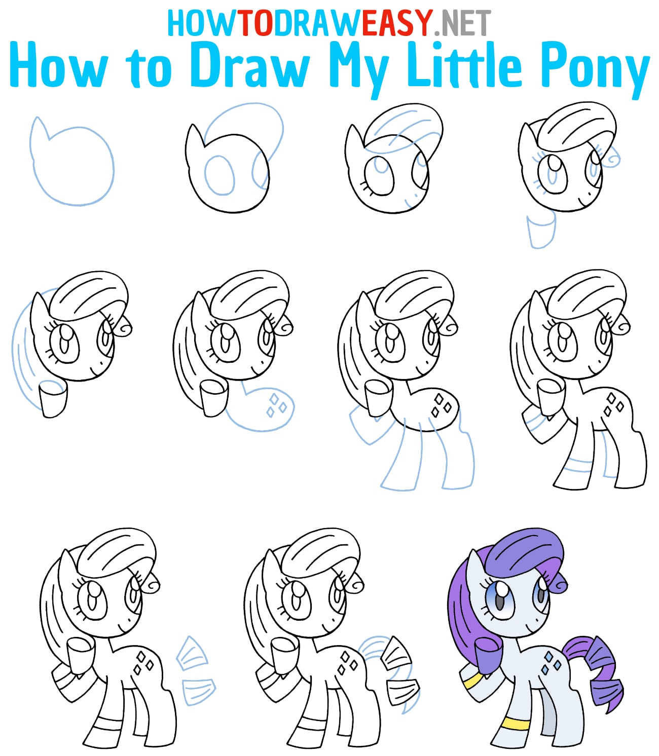 How to Draw My Little Pony Step by Step