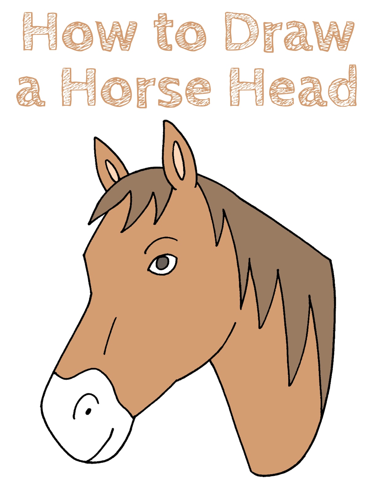 How to Draw a Horse Head Simple