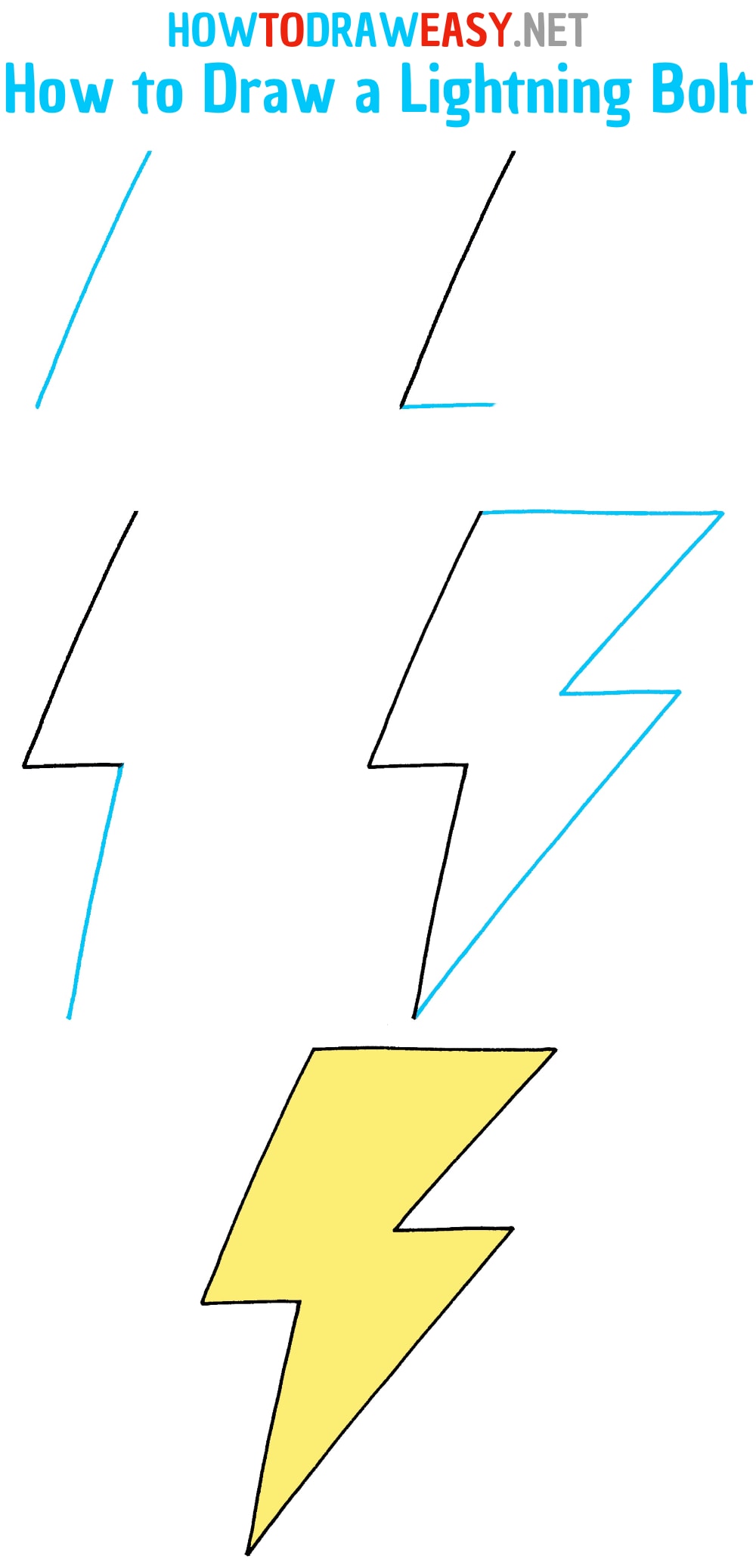 How to Draw a Lightning Bolt Draw for Kids