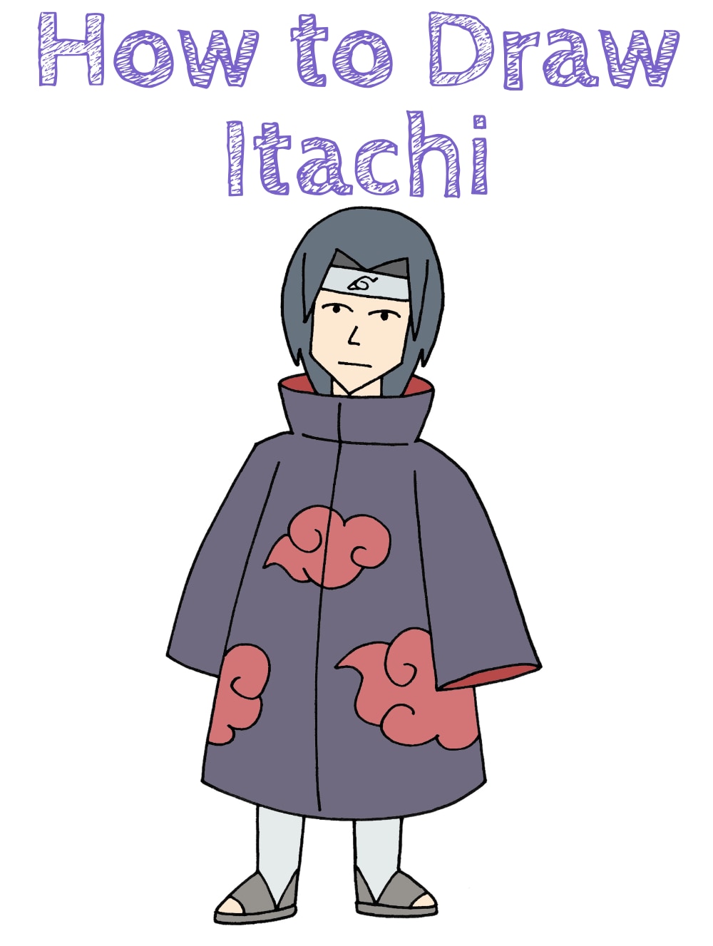 How to Draw a Simple Itachi