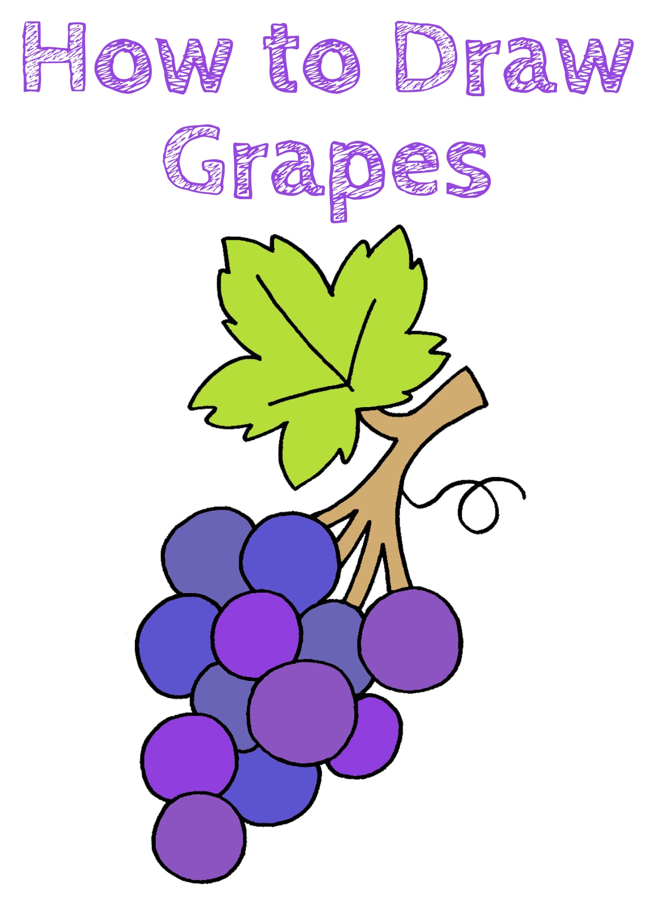 How to Draw an Easy Grapes