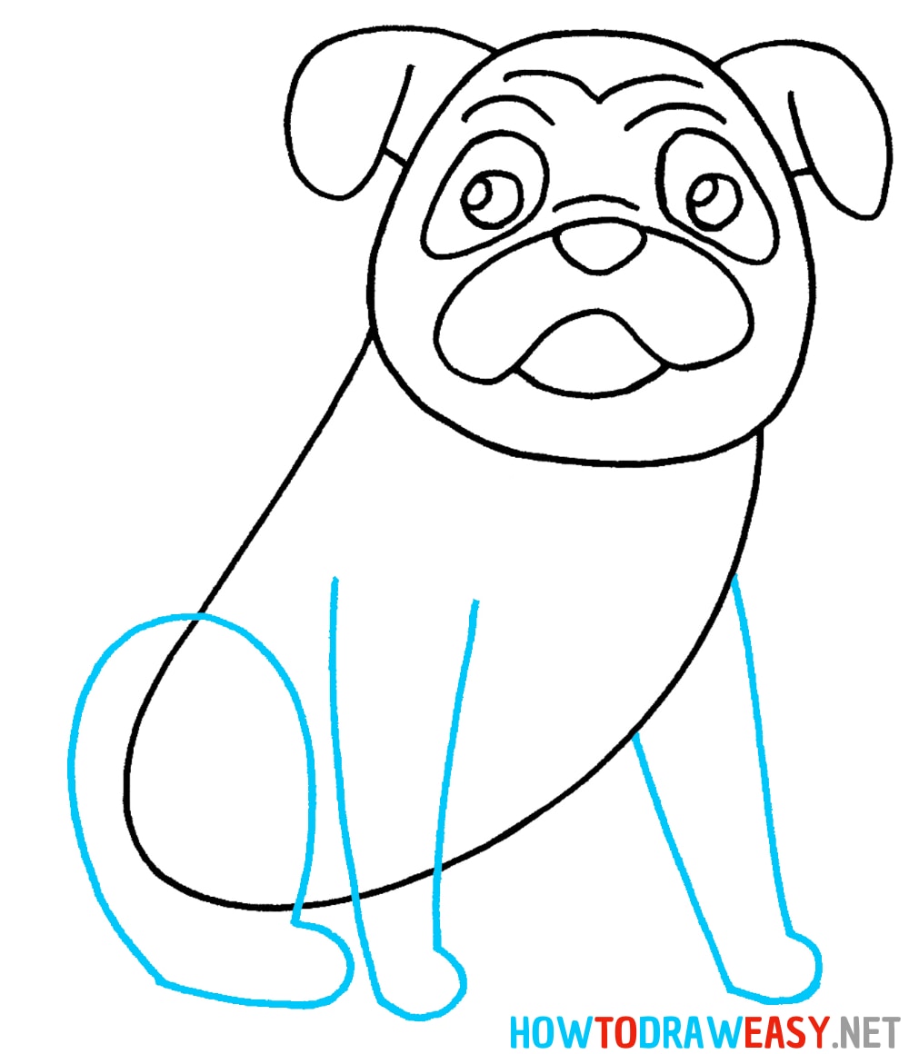 How to Draw an Easy Pug