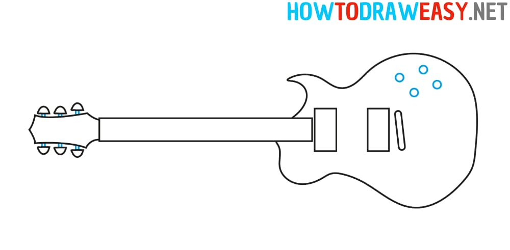 How to Draw an Electric Guitar Really Easy