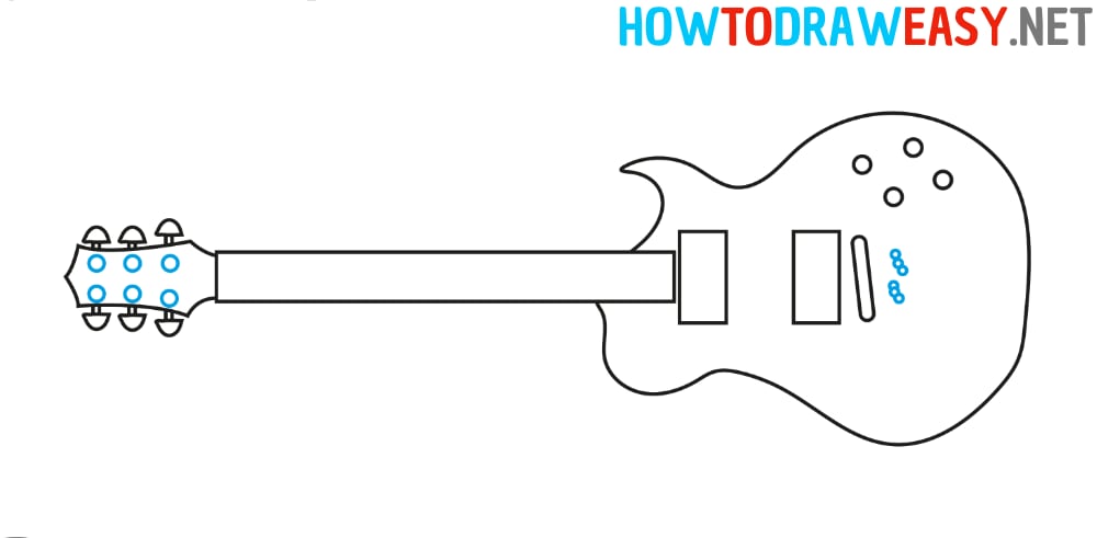 How to Draw an Electric Guitar Simple
