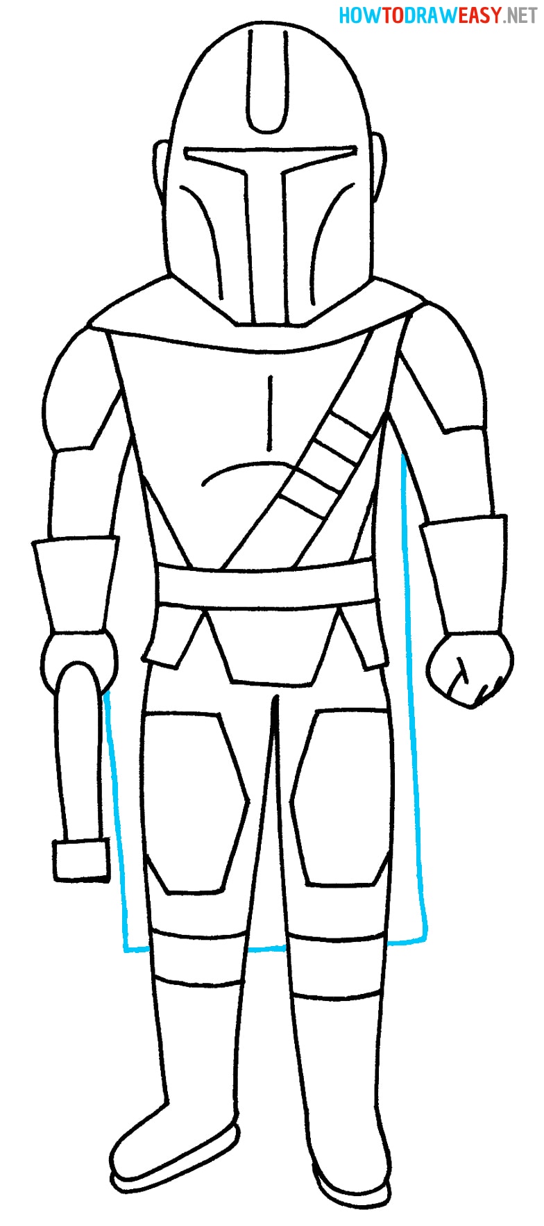 How to Draw the Mandalorian Easy