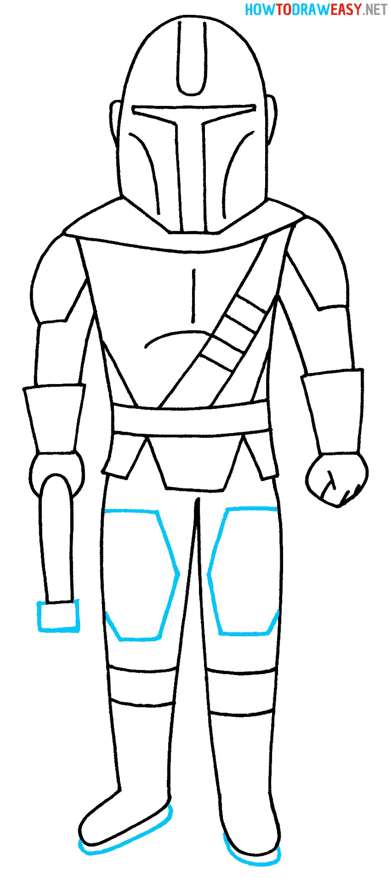 How to Draw the Mandalorian Simple