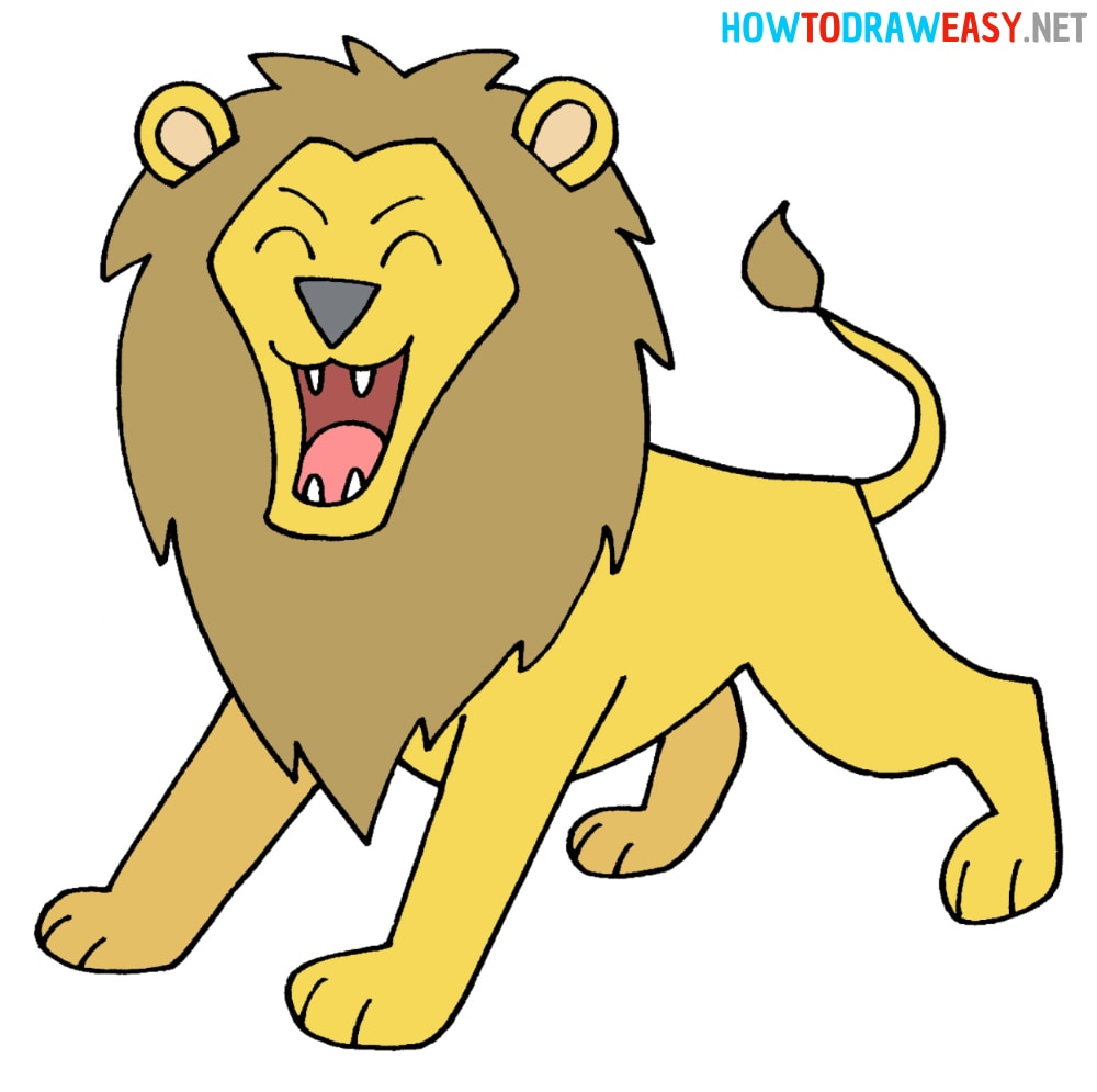 Lion Easy Drawing