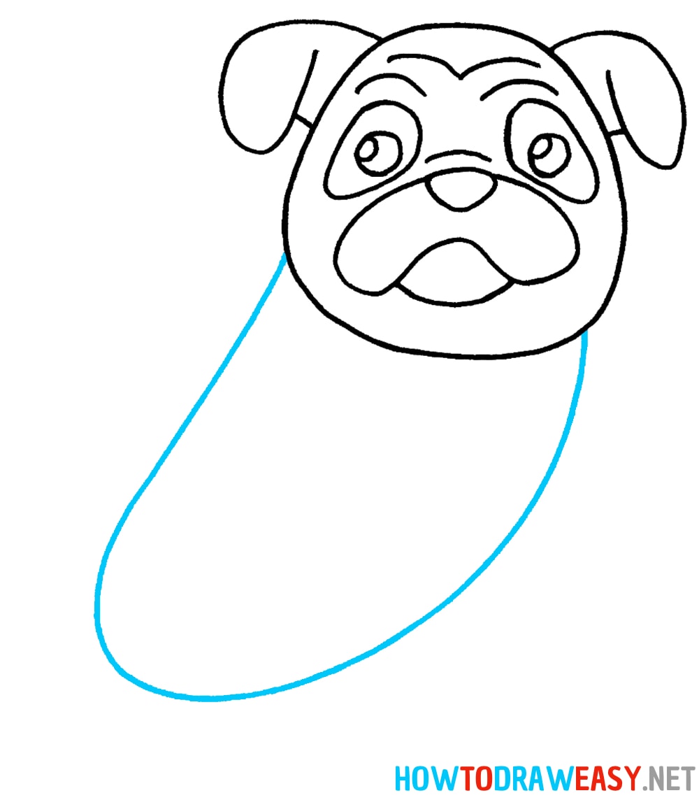 Pug Drawing for Kids