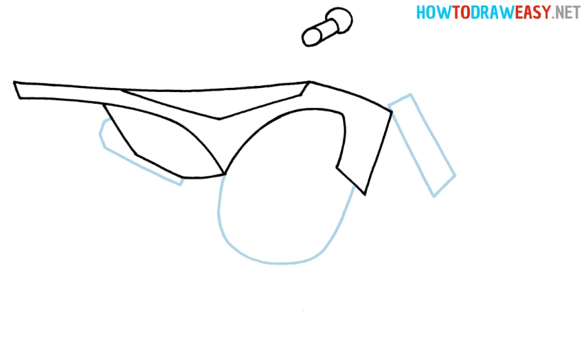 Realistic Motorcycle Drawing