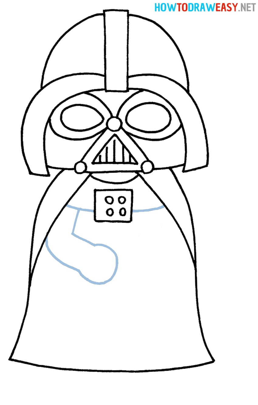 Step by Step Darth Vader Drawing