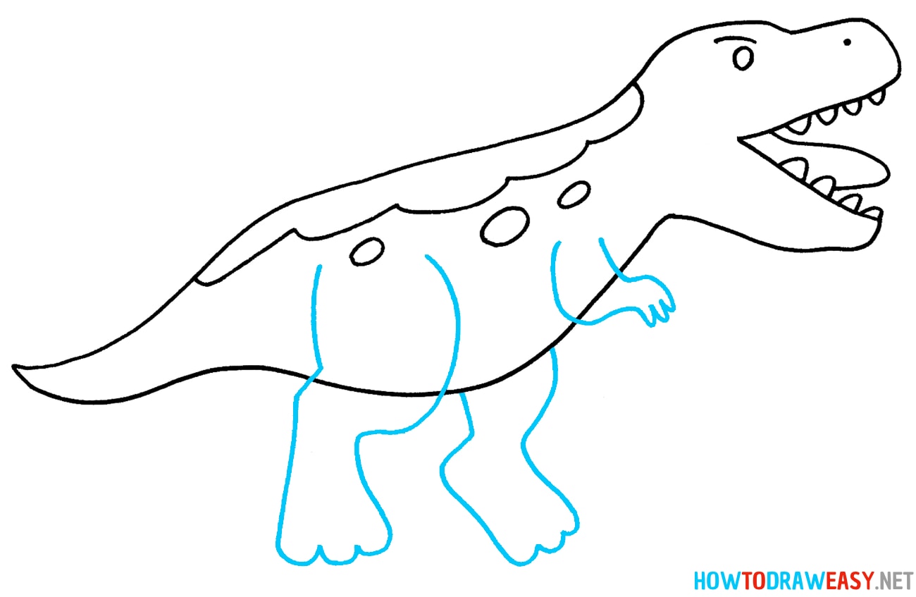 t rex drawing cartoon