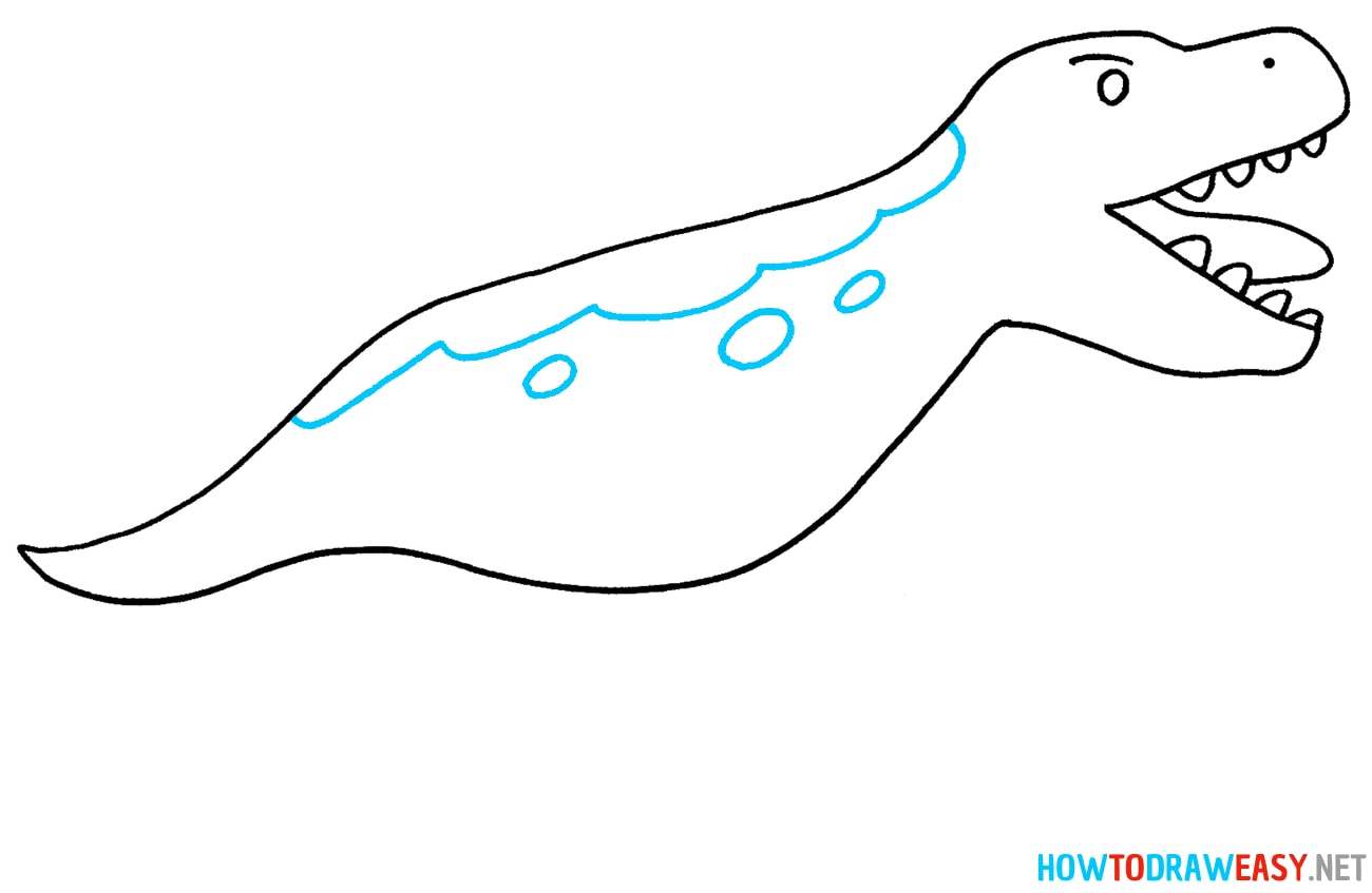 t rex easy drawing