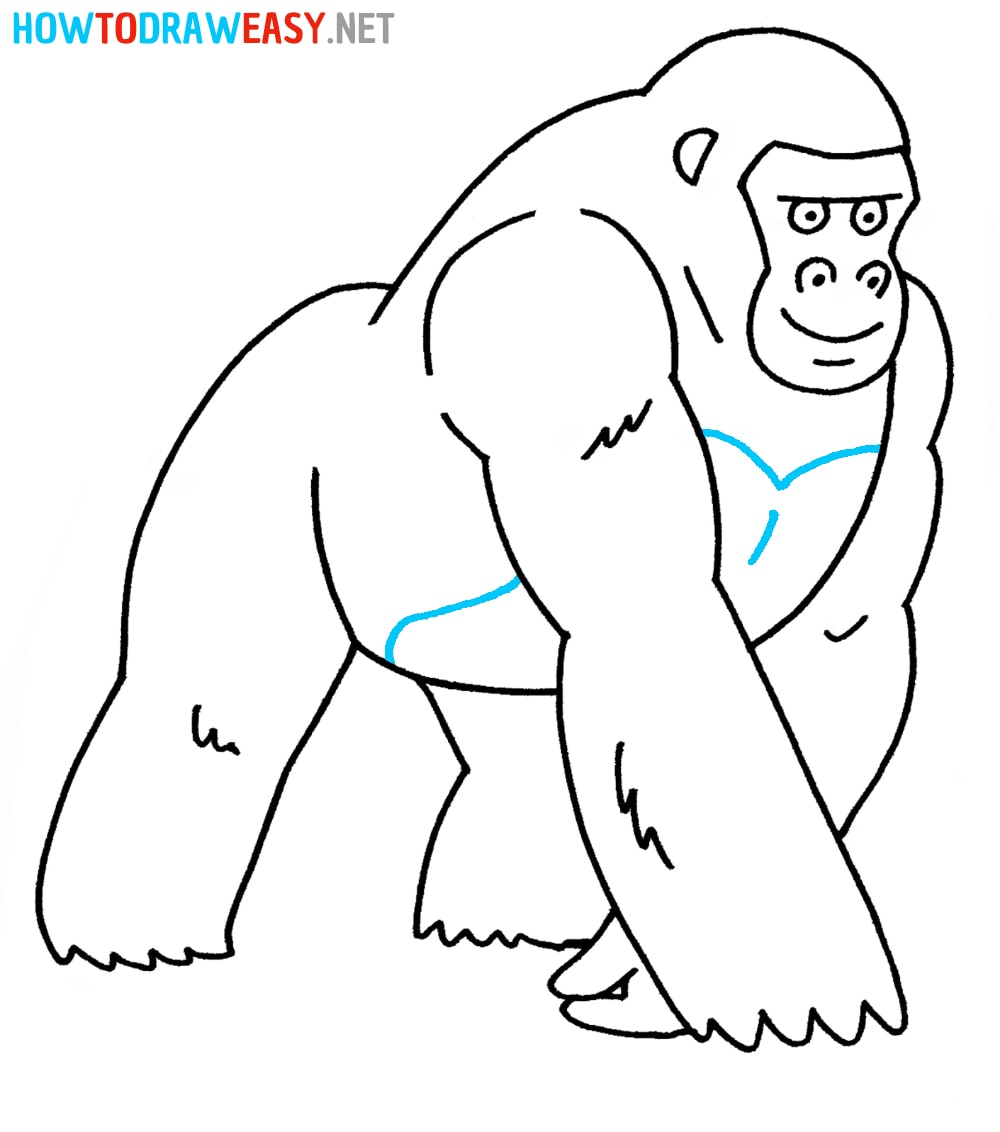 Cartoon Gorilla Drawing