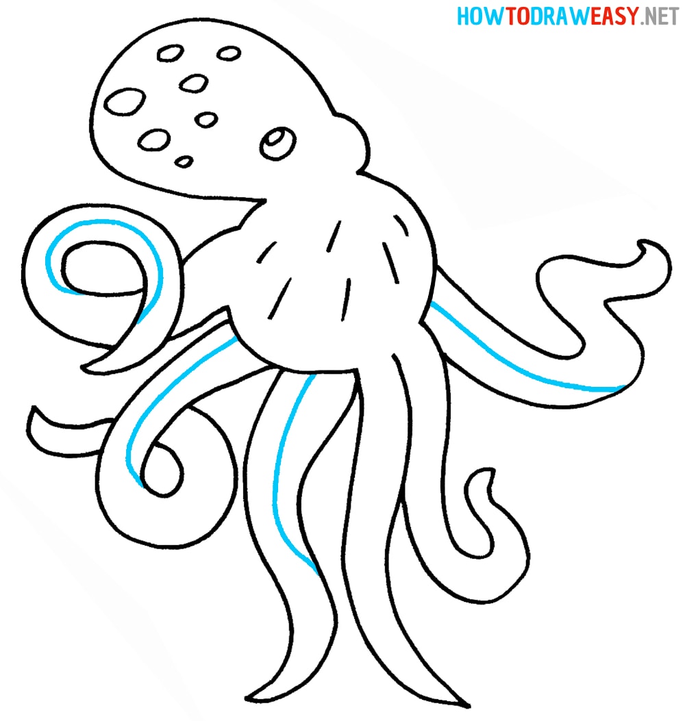 Cartoon Octopus Drawing