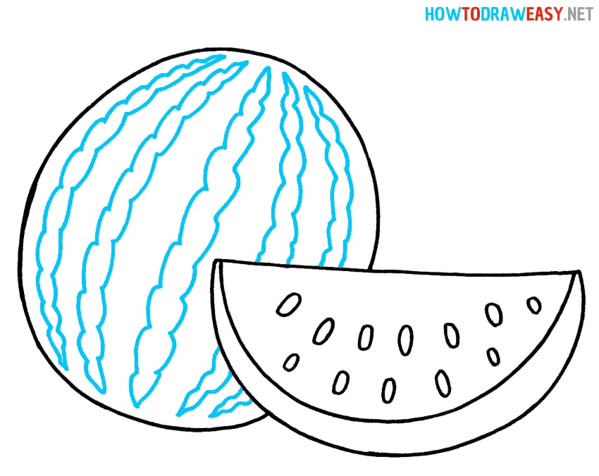 Easy Drawing Watermelon