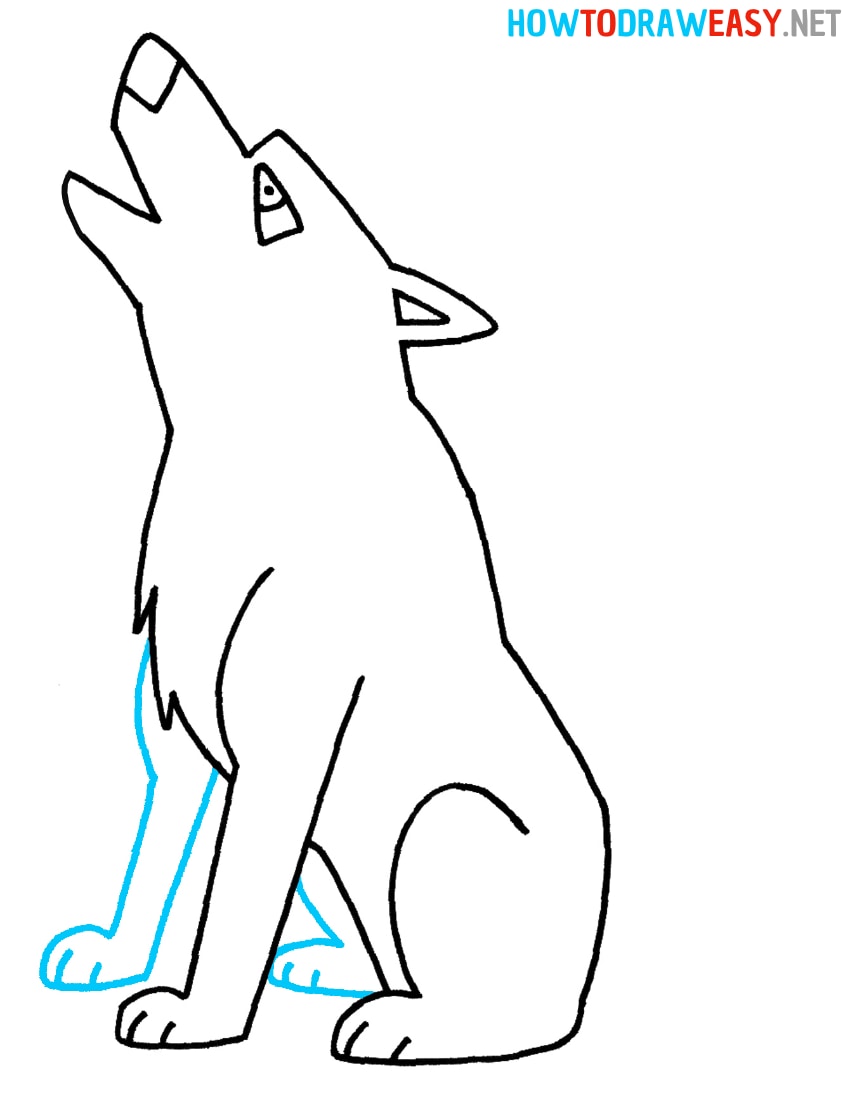 Easy Wolf Drawing