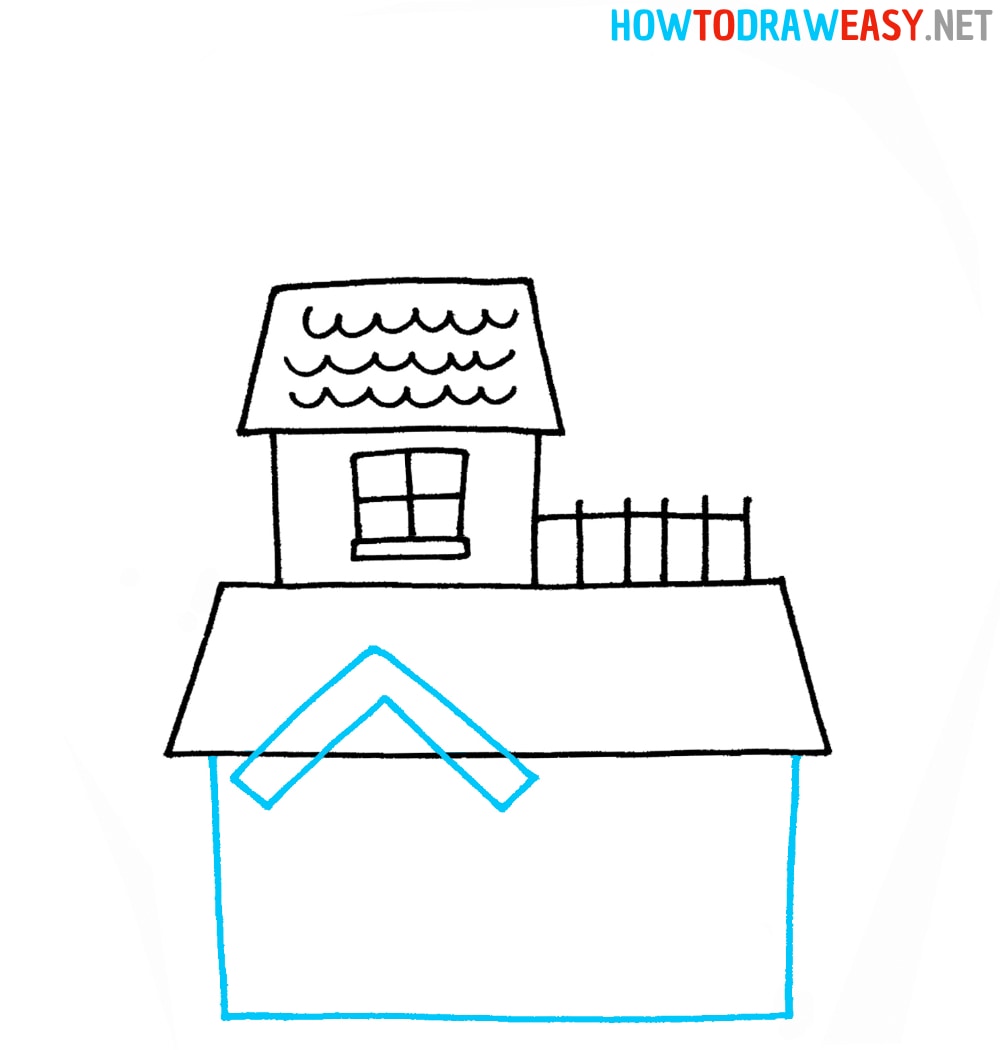 Haunted House Drawing for Kids