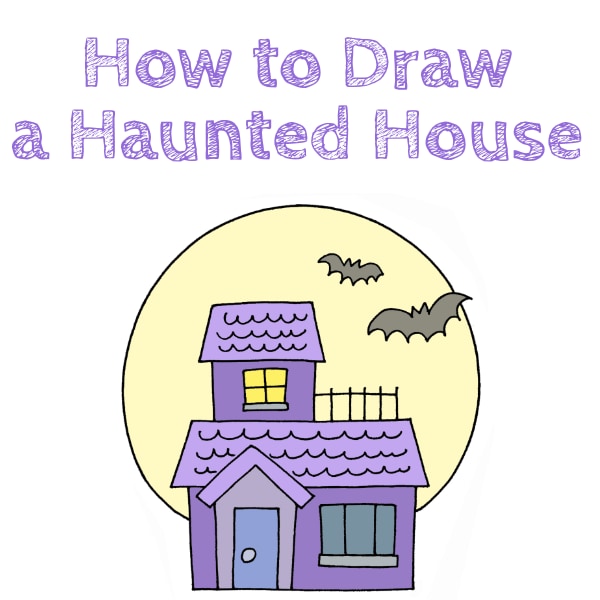 How to Draw a Haunted House Step-by-Step