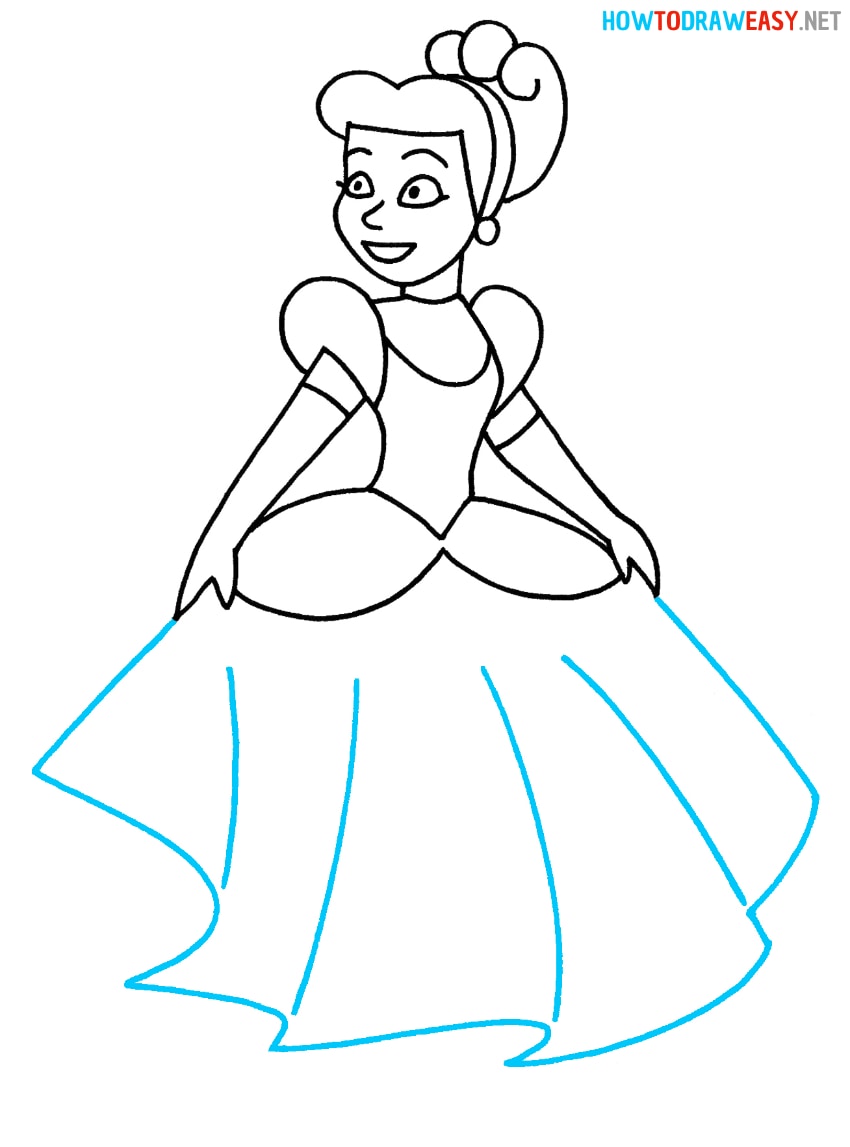 How to Draw Cinderella for Kids